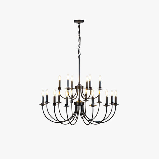 Silva LED Chandelier Noir Métal Chambre Salon Salle à Manger