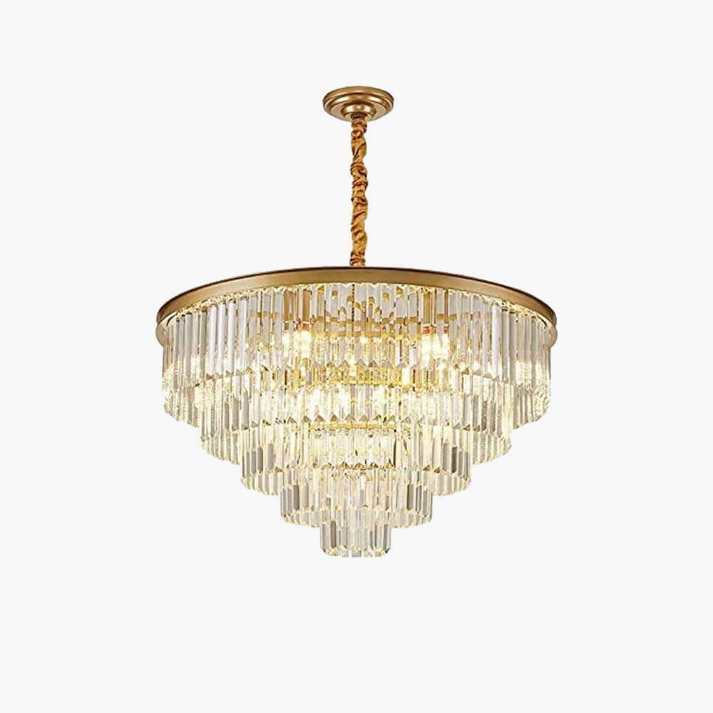 Arisha moderne LED decoratieve luxe hanglamp kristal metaal zwart/gouden ring slaapkamer/woonkamer