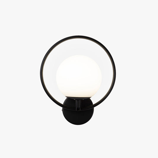 Valentina Moderne LED-Innenwandleuchte aus schwarzem/goldenem Glas für Schlafzimmer und Flur
