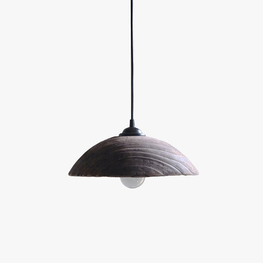Moderne LED-Pendelleuchte Silva aus braunem Holz für Wohnzimmer und Schlafzimmer