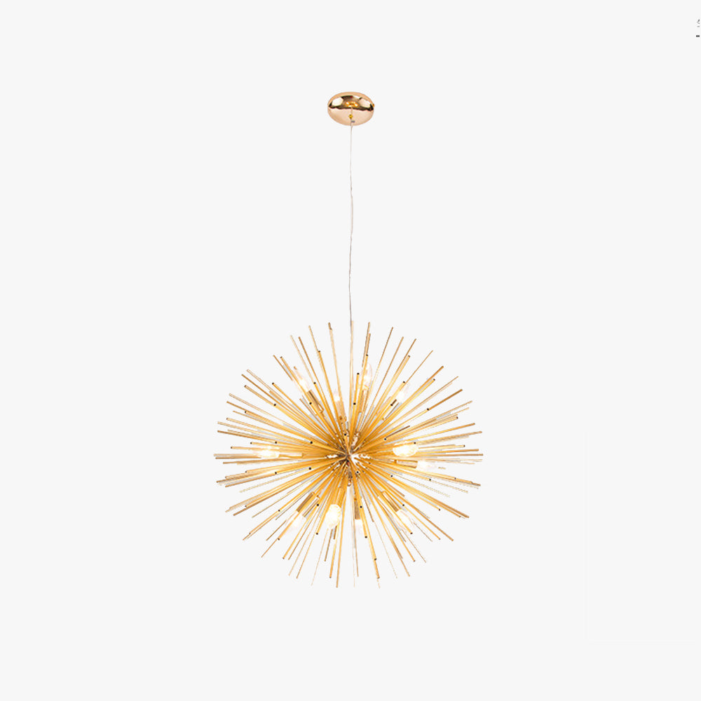 Arisha Moderner LED-Kronleuchter aus goldenem Metall für Esszimmer/Wohnzimmer/Schlafzimmer