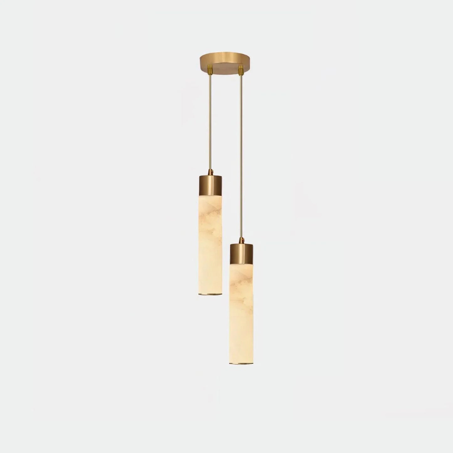 Dike White Alabaster Pendant Light
