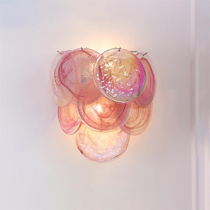 Opalara Pink Capiz Shell Wall Lamp