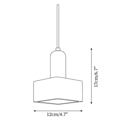 Ritta  Square Travertine Pendant Light