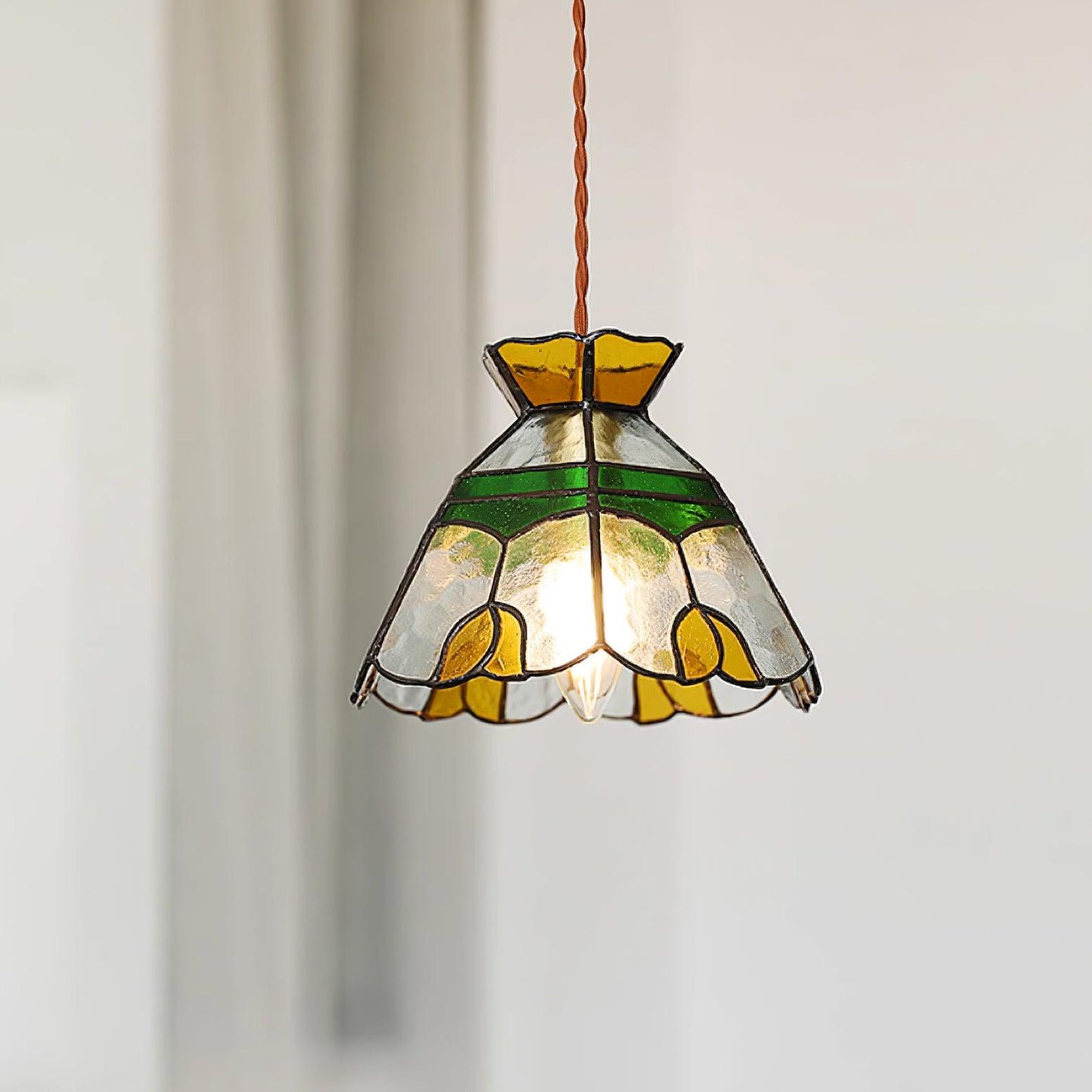 Eldine Stained Glass Pendant Light