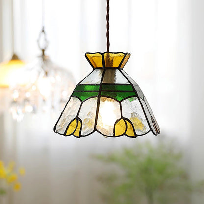 Eldine Stained Glass Pendant Light