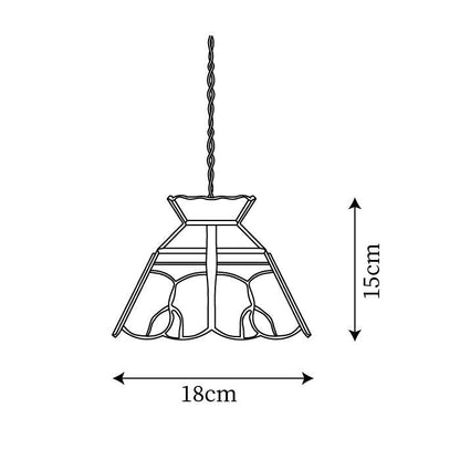 Eldine Stained Glass Pendant Light