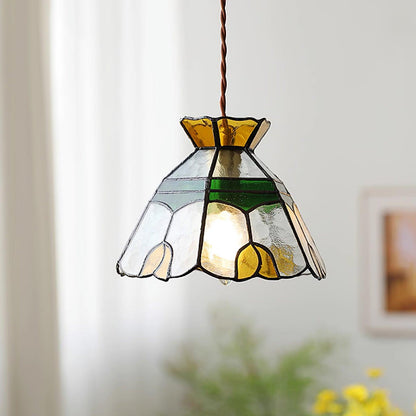 Eldine Stained Glass Pendant Light