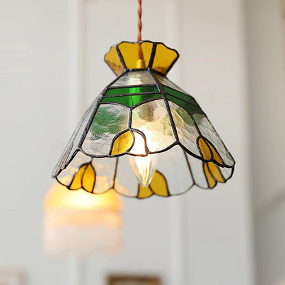 Eldine Stained Glass Pendant Light