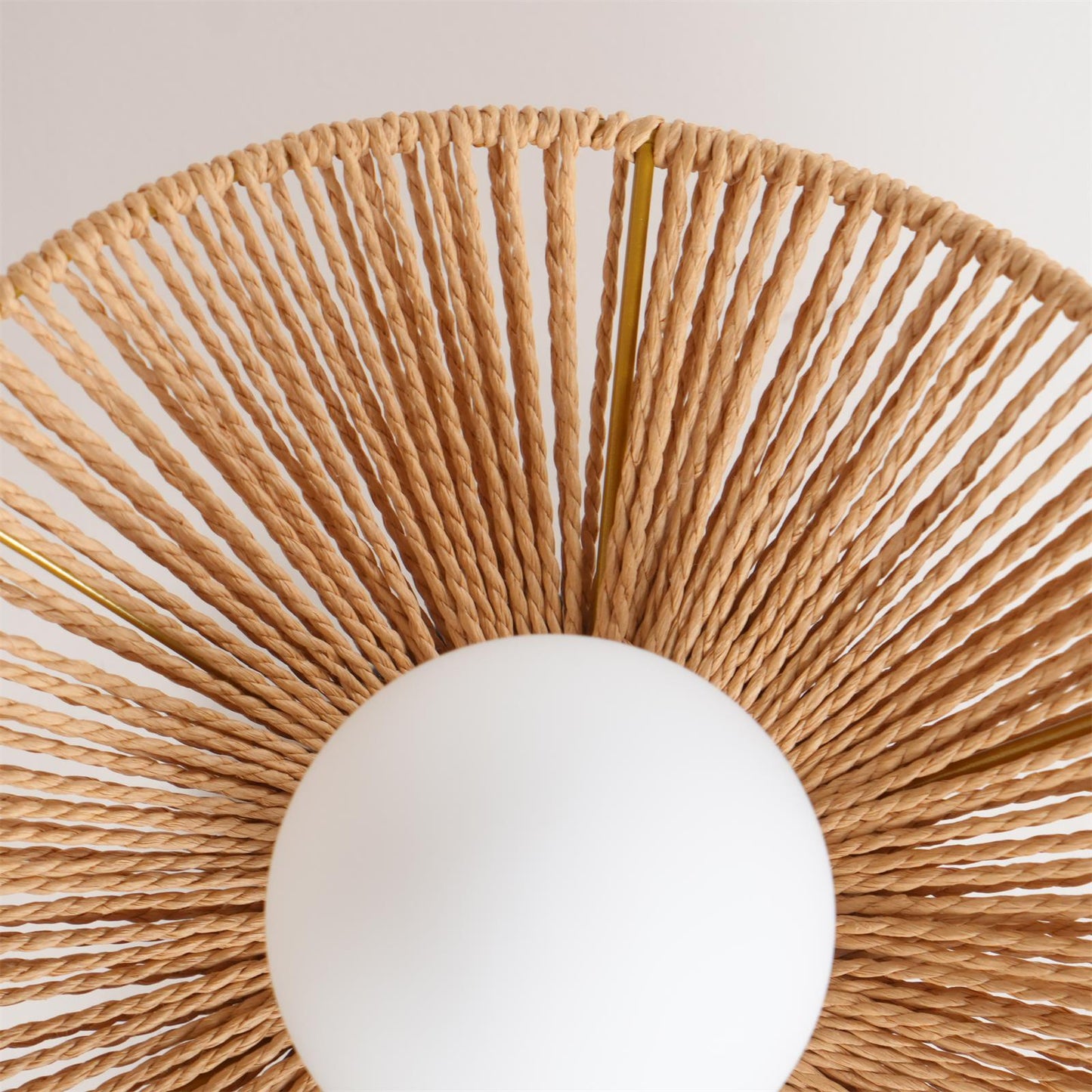 Fynora Woven Semi Flush Ceiling Light