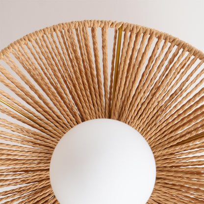 Fynora Woven Semi Flush Ceiling Light