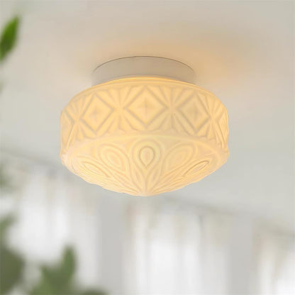 Evale Frosted Glass Flush Mount Ceiling Light
