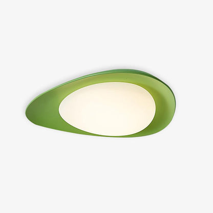 Blex Ceiling Lamp Green&Beige Pebble Shape