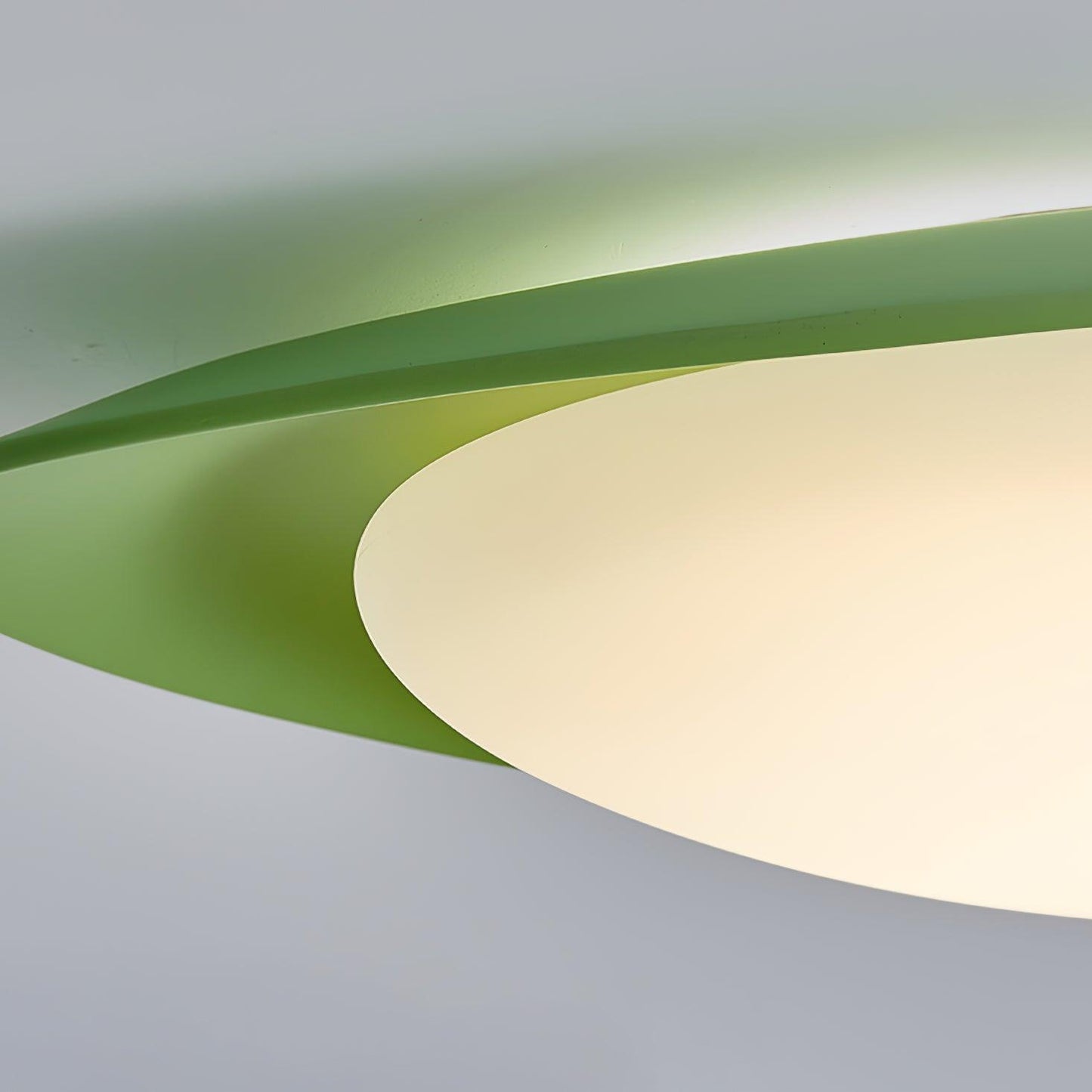 Blex Ceiling Lamp Green&Beige Pebble Shape