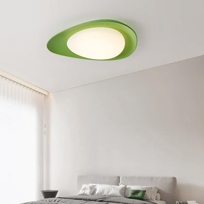 Blex Ceiling Lamp Green&Beige Pebble Shape