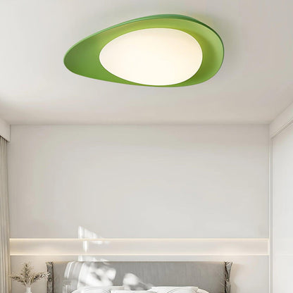 Blex Ceiling Lamp Green&Beige Pebble Shape