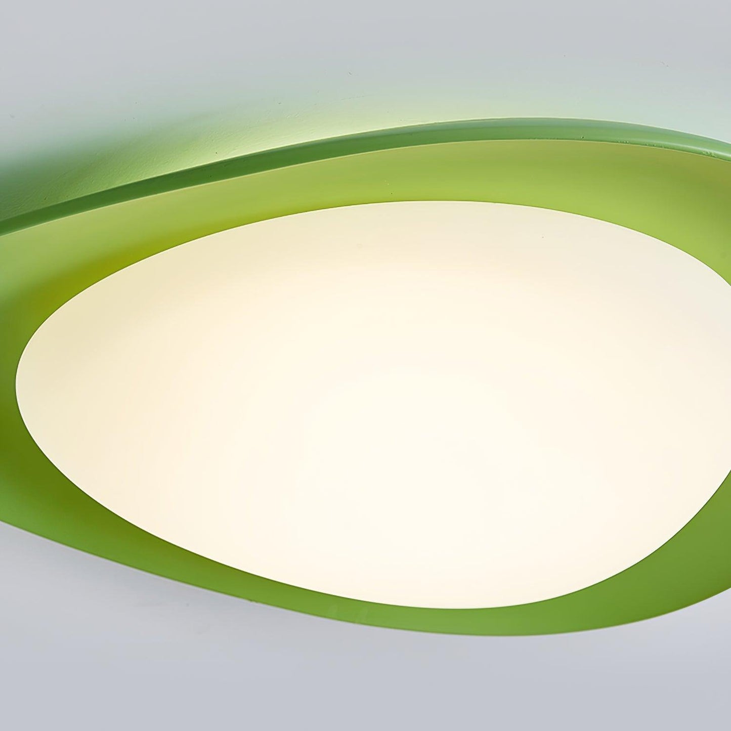 Blex Ceiling Lamp Green&Beige Pebble Shape