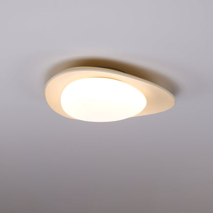 Blex Ceiling Lamp Green&Beige Pebble Shape