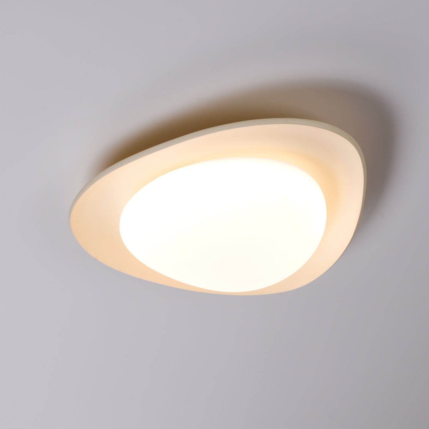 Blex Ceiling Lamp Green&Beige Pebble Shape