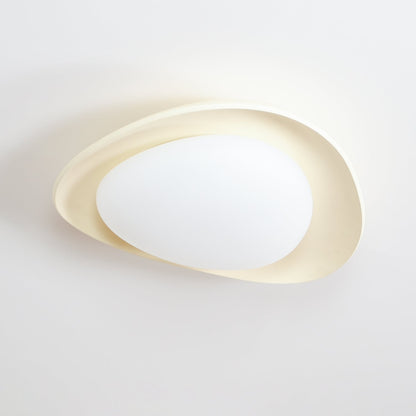 Blex Ceiling Lamp Green&Beige Pebble Shape