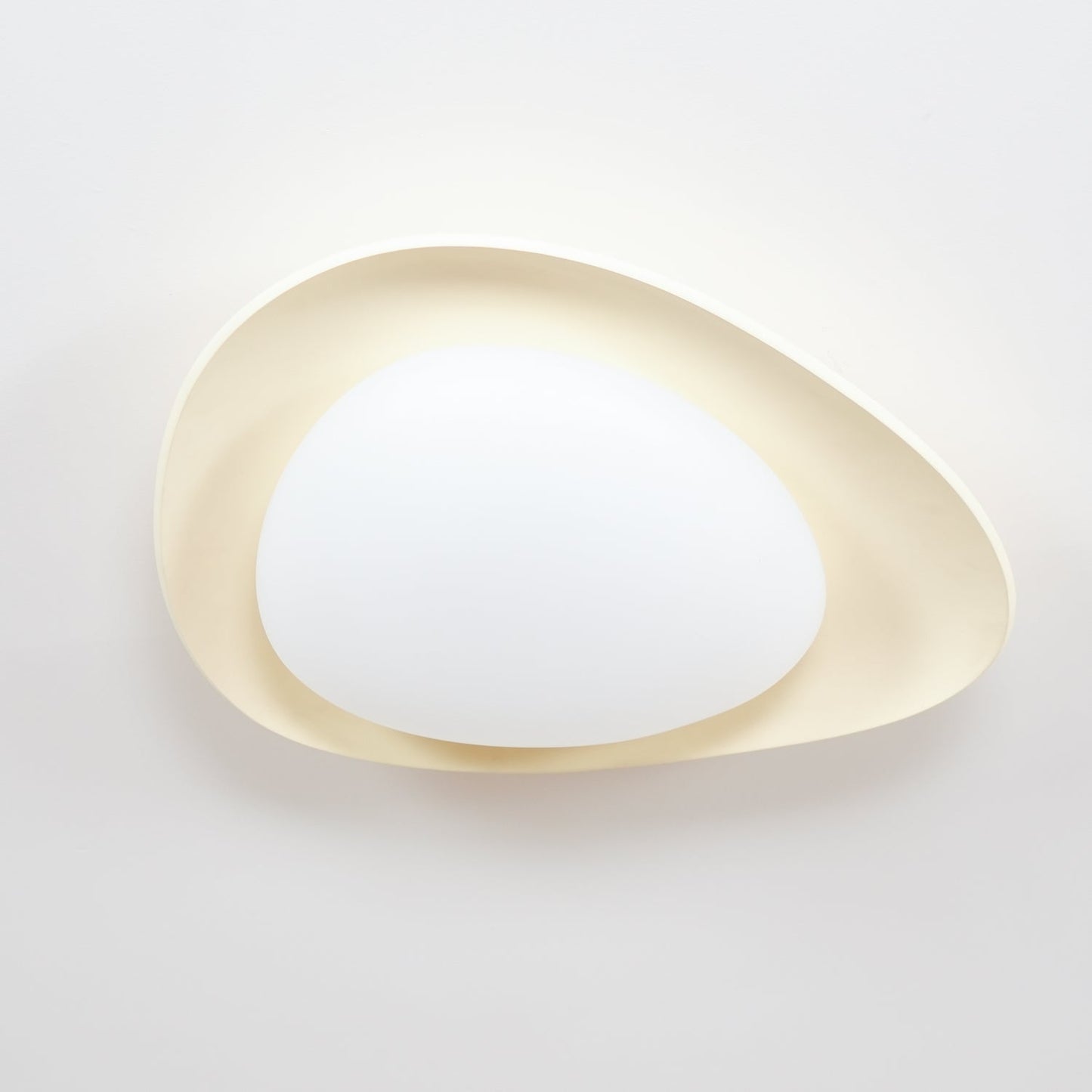 Blex Ceiling Lamp Green&Beige Pebble Shape
