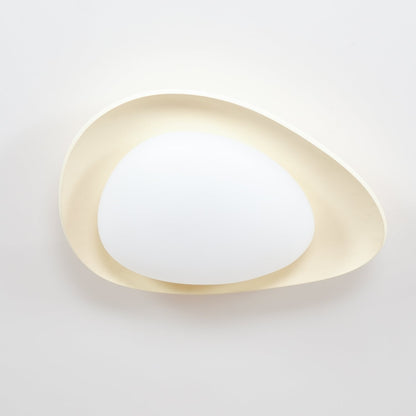 Blex Ceiling Lamp Green&Beige Pebble Shape