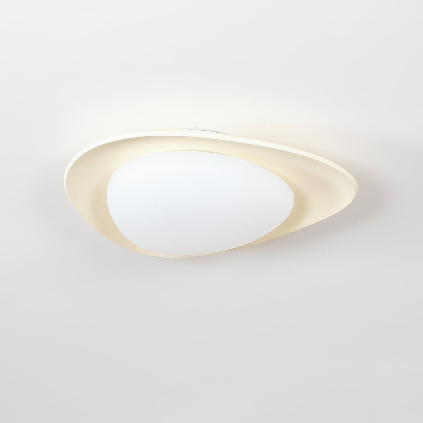 Blex Ceiling Lamp Green&Beige Pebble Shape