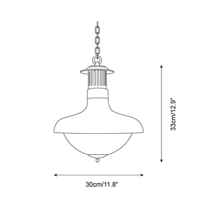 Orvel Clear Ribbed Glass Pendant Light