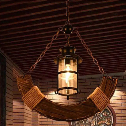 Epoch Decorative Pendant Light Wood Brown Dining Room Living Room