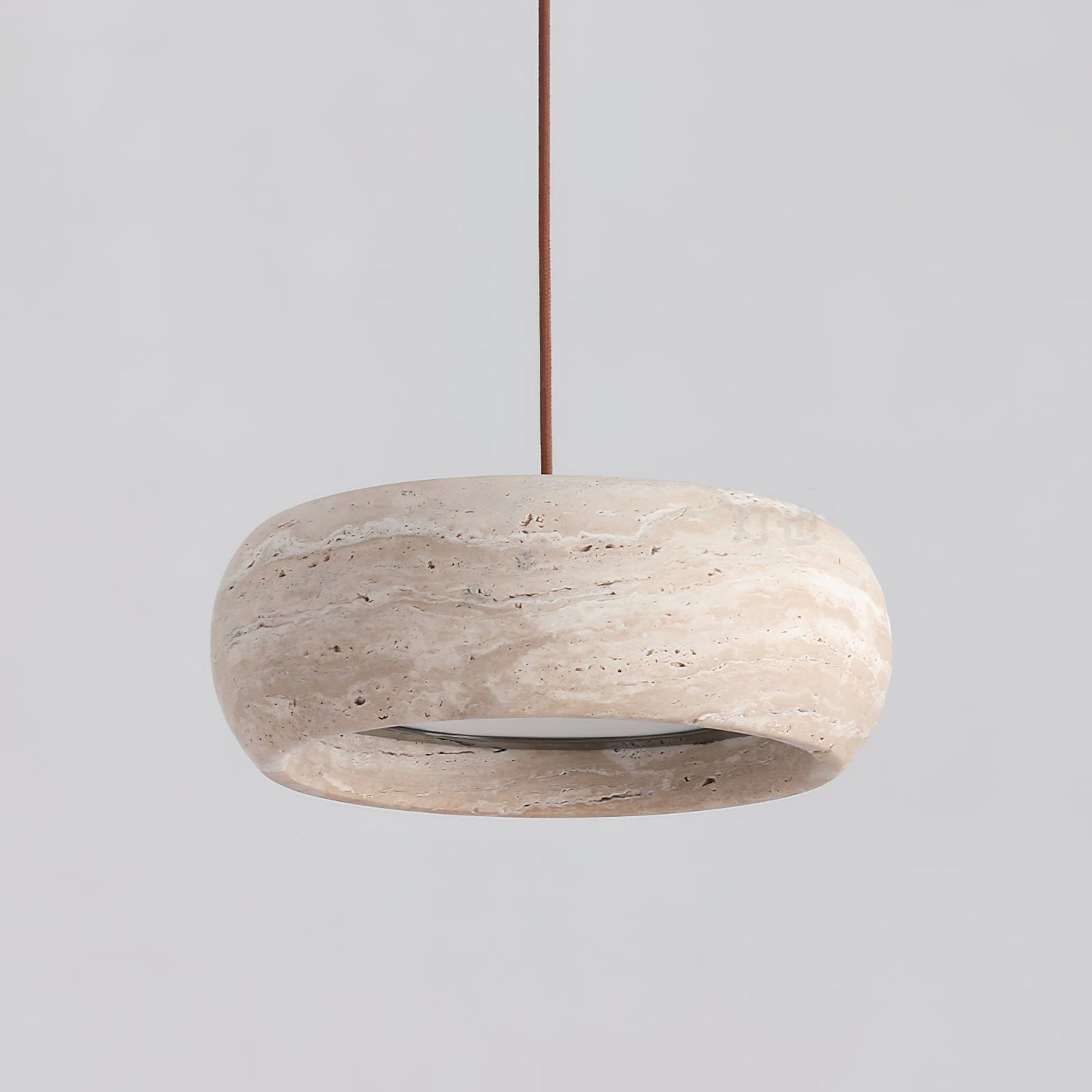 Tova Donut-Shaped Pendant Lights Travertine