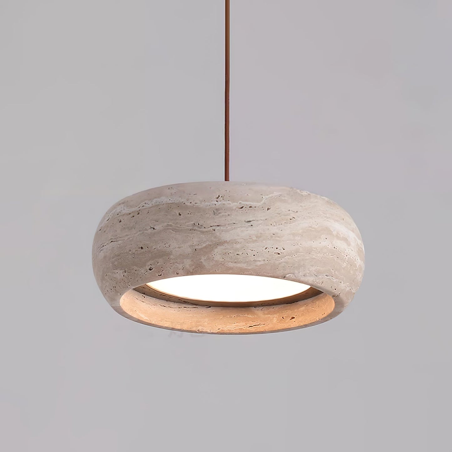 Tova Donut-Shaped Pendant Lights Travertine