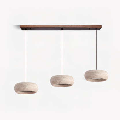 Tova Donut-Shaped Pendant Lights Travertine