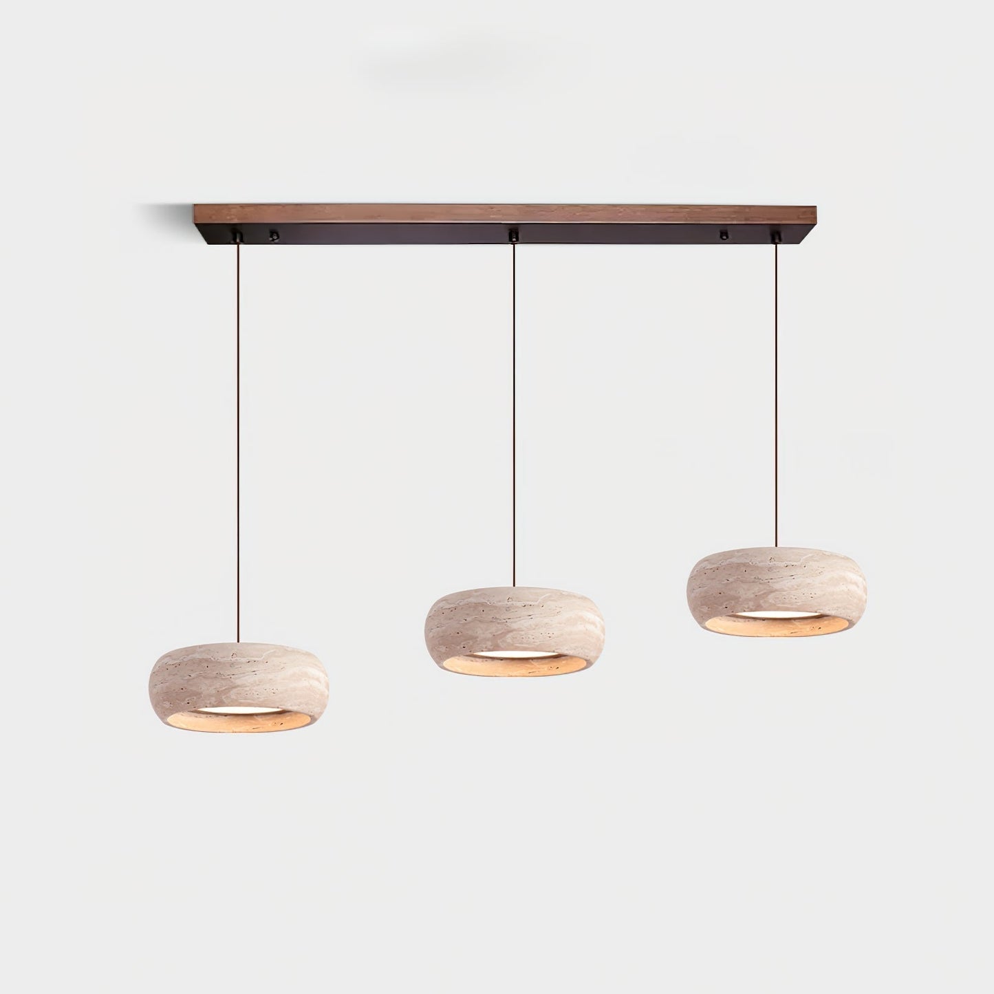 Tova Donut-Shaped Pendant Lights Travertine