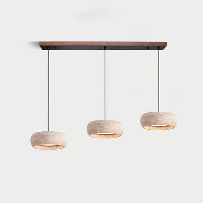 Tova Donut-Shaped Pendant Lights Travertine