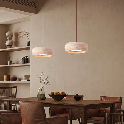 Tova Donut-Shaped Pendant Lights Travertine