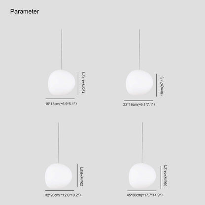 Elun Sleek Minimalist Floating Egg-shaped Glass Pendant Light