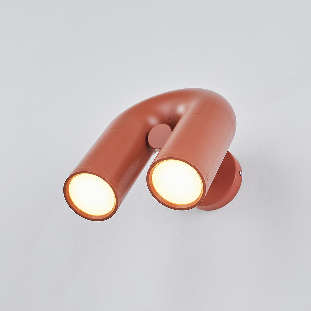 Arisha Wall Lamp U-shaped Design LED Metal, Black/Blue/Gray/Red, Bedroom