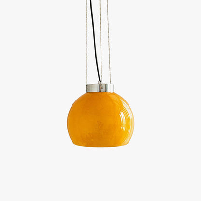 Valentina Yellow Ball Pendelleuchte, Metall und Glas
