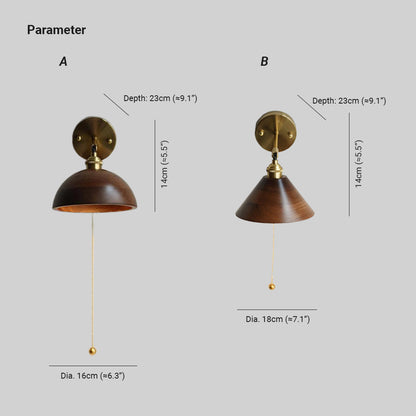 Eira Vintage Pull Chain Switch Wall Lamp