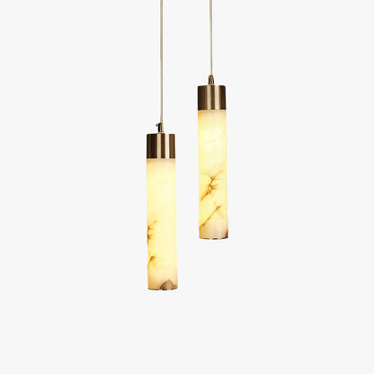 Dike White Alabaster Pendant Light
