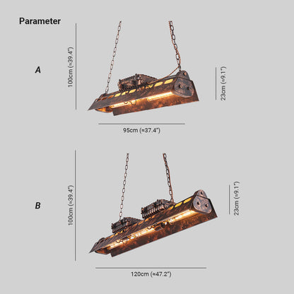 Lustre industriel Steampunk Noah