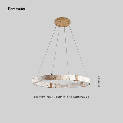 Lumae Ring Travertine Pendant Light