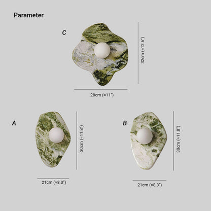 Fyln Green Marble Organic Wall Lamp