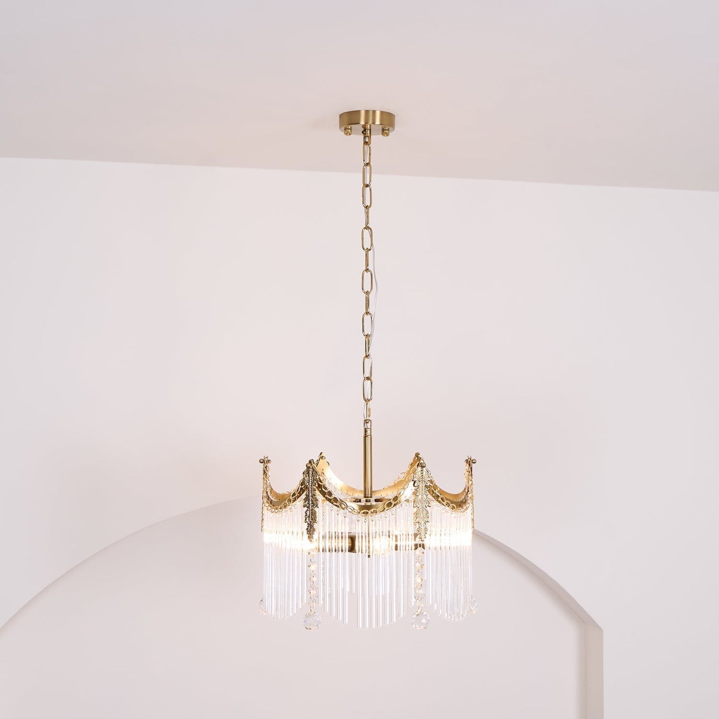 Elias Chandeliers Luxurious Glass Farmhouse
