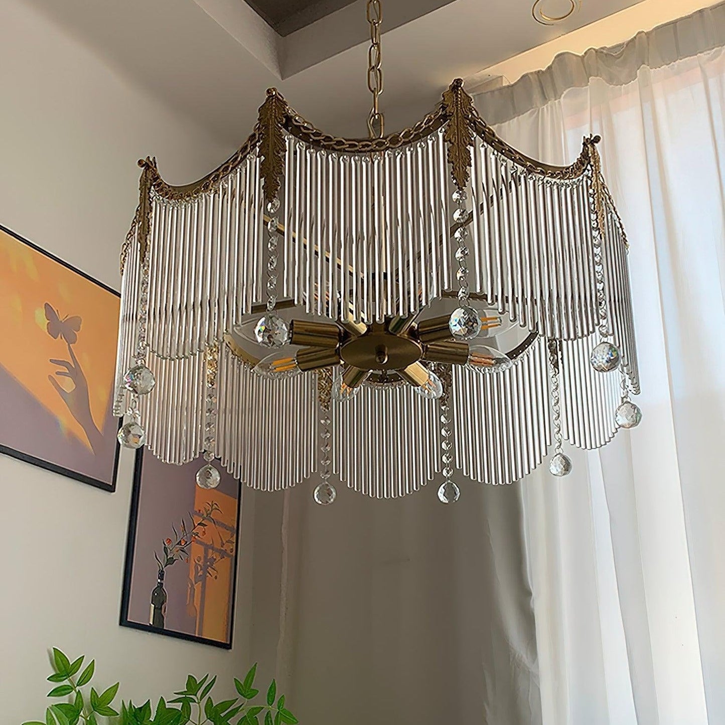 Elias Chandeliers Luxurious Glass Farmhouse