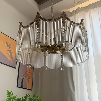 Elias Chandeliers Luxurious Glass Farmhouse