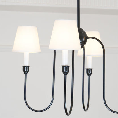 Talia Chandelier Luxury Brass Fabric