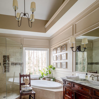 Talia Chandelier Luxury Brass Fabric