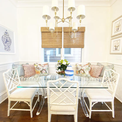 Talia Chandelier Luxury Brass Fabric