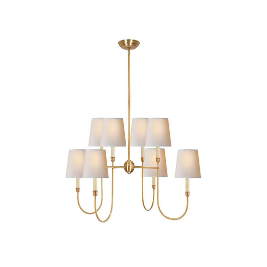 Talia Chandelier Laiton Tissu Luxe